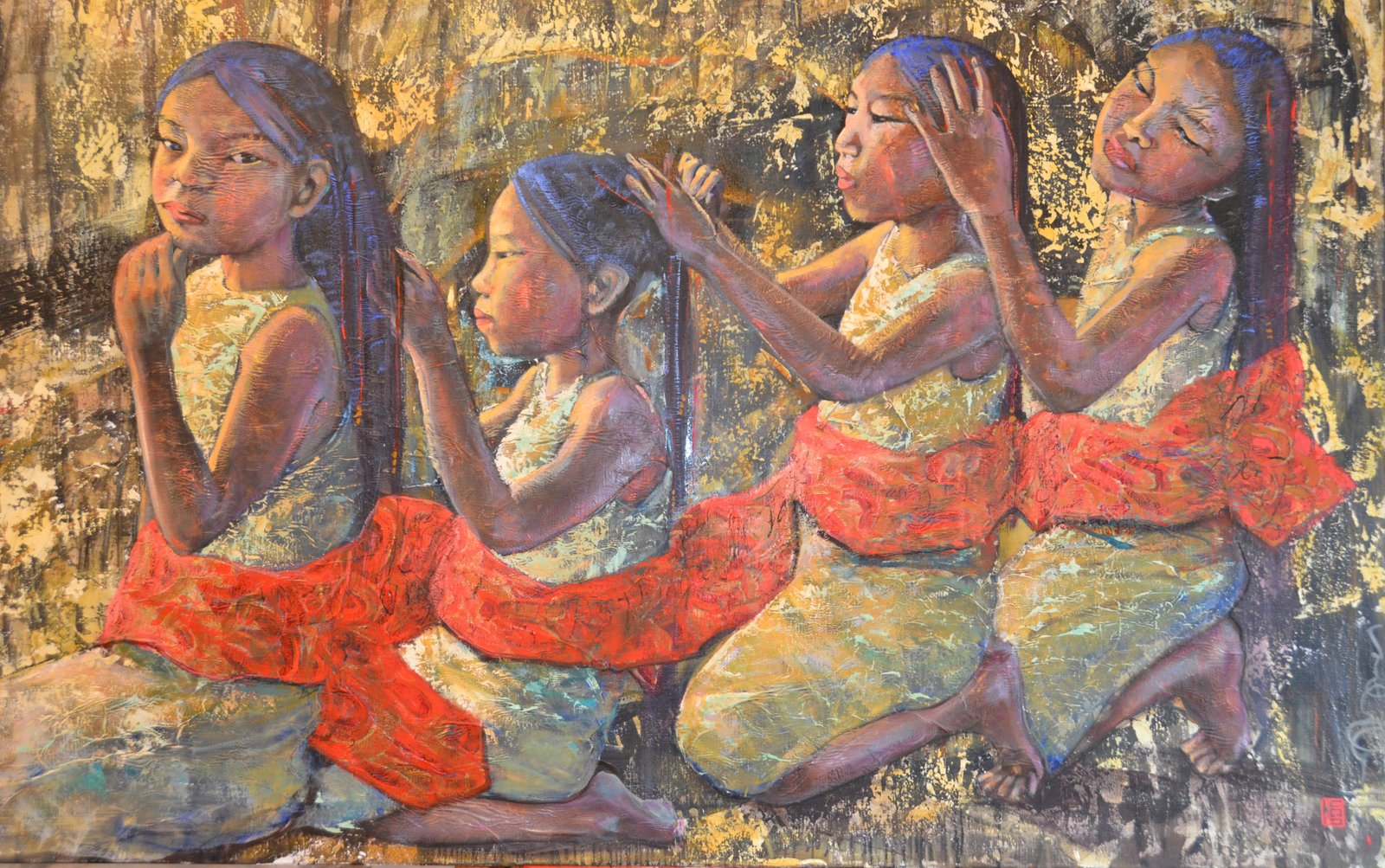 SZIGE DIDI, gesso, oil & mixte